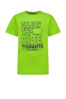 Tygo & Vito Jongens t-shirt neon - Groen gecko - thumbnail