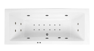 Lambini Designs Cube bubbelbad 180x80cm elektronisch 6+4+2 hydrojets en 12 aerojets RVS Lambini Designs Cube bubbelbad 180x80cm elektronisch 6+4+2 hydrojets en 12 aerojets RVS