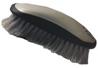 S2G paardenborstel Luxe mediumzacht nylon parelmoer/zwart - thumbnail