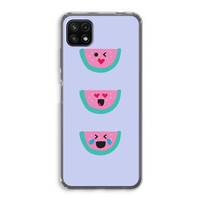 Smiley watermeloen: Samsung Galaxy A22 5G Transparant Hoesje