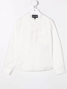 Emporio Armani Kids chemise à col officier - Blanc