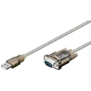 Goobay Serieel Adapterkabel [1x USB-A-stekker - 1x D-sub stekker 9-polig] Goobay 95435 USBA auf D Sub RS232 Stecker 9 pol USB seriell RS232 Konverter 1,5m 1.5