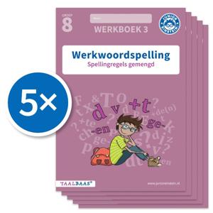 Werkwoordspelling werkboek 3 groep 8 (Set van 5) (Paperback)