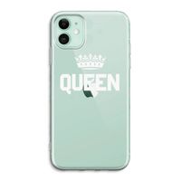 Queen zwart: iPhone 11 Transparant Hoesje