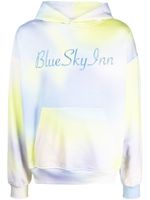 BLUE SKY INN hoodie tie dye à logo brodé - Bleu - thumbnail