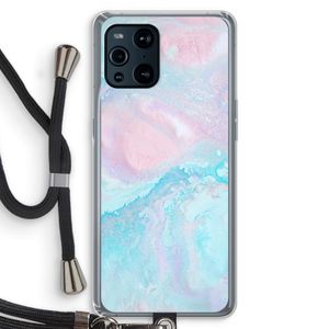Fantasie pastel: Oppo Find X3 Pro Transparant Hoesje met koord