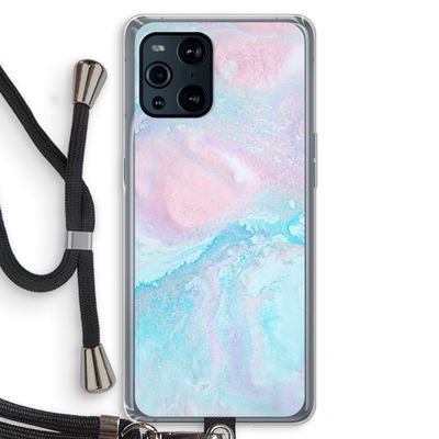 Fantasie pastel: Oppo Find X3 Pro Transparant Hoesje met koord