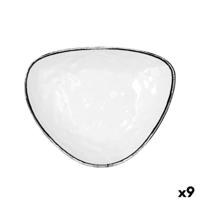 Eetbord Quid Select Filo Wit Zwart Plastic Driehoekig 26 x 21 x 5,9 cm (9 Stuks)