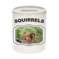 Dieren eekhoorntje spaarpot - squirrels/ eekhoorntjes spaarpotten kinderen 9 cm - thumbnail