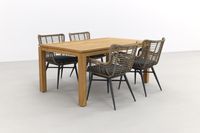 Jasmine natural/Rome brown 170 cm. tuinset - 5-delig Jasmine natural/Rome brown 170 cm. tuinset - 5-delig