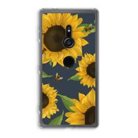 Sunflower and bees: Sony Xperia XZ2 Transparant Hoesje - thumbnail