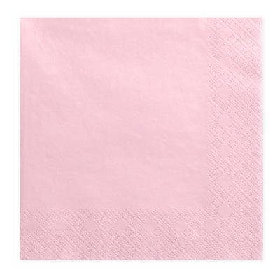 Partydeco Tafel servetten - papier - roze - 33 cm - diner/lunch/verjaardag