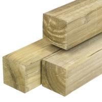 Paal Midden-Europees grenen 12,0x12,0x400 cm Tuindeco - Tuindeco