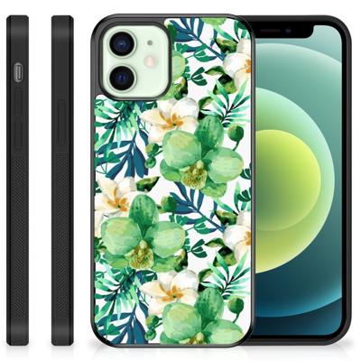 iPhone 12 Mini Skin Case Orchidee Groen