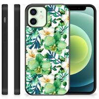 iPhone 12 Mini Skin Case Orchidee Groen