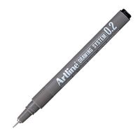 Fineliner Artline 0.2mm zwart