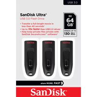 Western Digital Ultrastar SanDisk Ultra USB flash drive 64 GB USB Type-A 3.0 Zwart