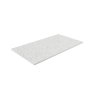 Balmani Impress douchebak 160 x 90 cm composietmarmer mat wit/zwart terrazzo rock structuur