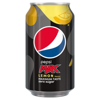 Pepsi Max Lemon 330 ml. / tray 24 blikken (+ Nederlands statiegeld)