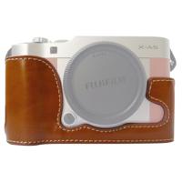 1/4 inch draad PU lederen camera halve Case Base voor FUJIFILM X-A5/X-A20 (bruin)