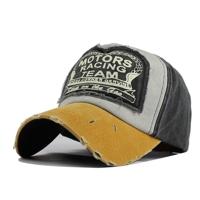 Kleurrijke Baseball Cap retro brief piek Cap Sunhat outdoor Leisure Travel Cap voor volwassene (geel)