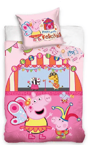 Peppa Pig dekbedovertrek Festival 140 x 200 cm - 70 x 90 cm - katoen