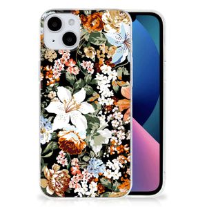 TPU Case voor iPhone 15 Plus Dark Flowers