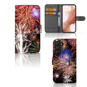 Samsung Galaxy S23 Wallet Case met Pasjes Vuurwerk