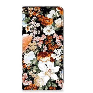 Smart Cover voor Google Pixel 7 Pro Dark Flowers