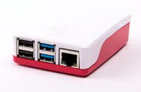 Raspberry Pi® RPI4-CASE-RW SBC-behuizing Geschikt voor model: Raspberry Pi® 4 B Rood, Wit - thumbnail