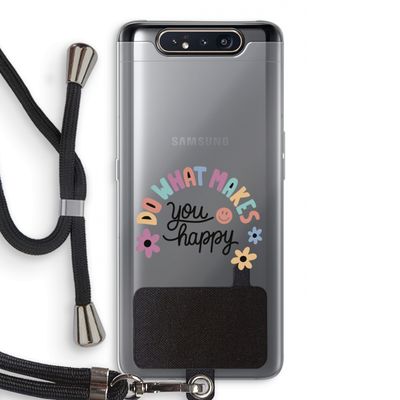 Happy days: Samsung Galaxy A80 Transparant Hoesje met koord