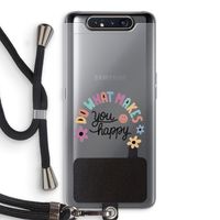Happy days: Samsung Galaxy A80 Transparant Hoesje met koord