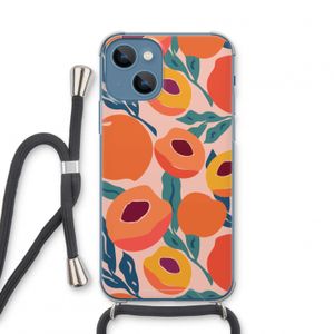 Perzik: iPhone 13 mini Transparant Hoesje met koord