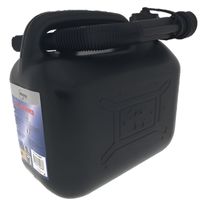 Jerrycan - kunststof - voor brandstof - 5 liter - zwart   -