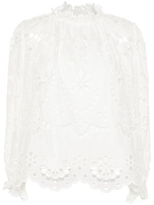 ZIMMERMANN blouse Lexi en broderie anglaise - Blanc