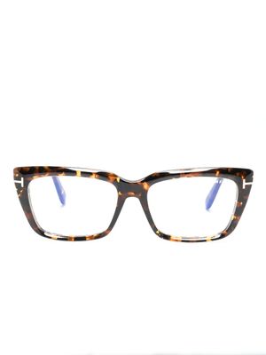 TOM FORD Eyewear lunettes de vue à monture rectangulaire - Marron
