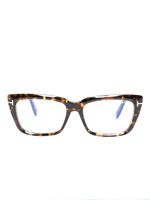TOM FORD Eyewear lunettes de vue à monture rectangulaire - Marron
