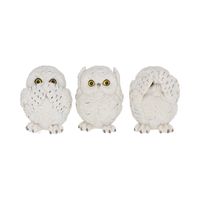 Nemesis Now - Three Wise Owls 8cm - thumbnail