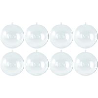 40x Transparante hobby/DIY kerstballen 5 cm - thumbnail