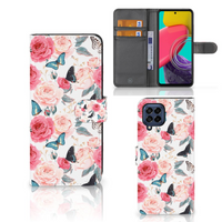 Samsung Galaxy M53 Hoesje Butterfly Roses