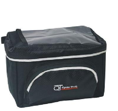 Qtcycletech Cycletech stuurtas met riempjes 6,5 liter zwart
