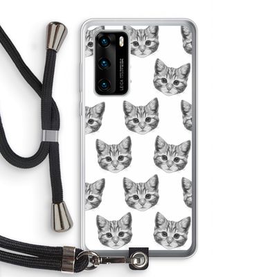 Kitten: Huawei P40 Transparant Hoesje met koord