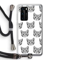 Kitten: Huawei P40 Transparant Hoesje met koord