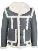 Thom Browne veste zippée à col lainé - Gris