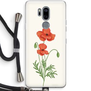 Red poppy: LG G7 Thinq Transparant Hoesje met koord