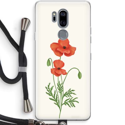 Red poppy: LG G7 Thinq Transparant Hoesje met koord