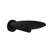 Hotbath Cobber zeepschaal wandmodel 4 x 11 x 13,3 cm, mat zwart - thumbnail