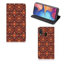 Samsung Galaxy A20e | Hoesje met Magneet | Batik Brown