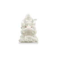 Sneeuwkwarts Beeldje Boeddha op Kikker (13 cm) - thumbnail