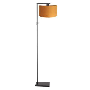 Steinhauer Vloerlamp Stang H 160 cm oker kap - zwart